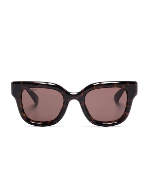 Gucci スクエアフレーム サングラス Brown