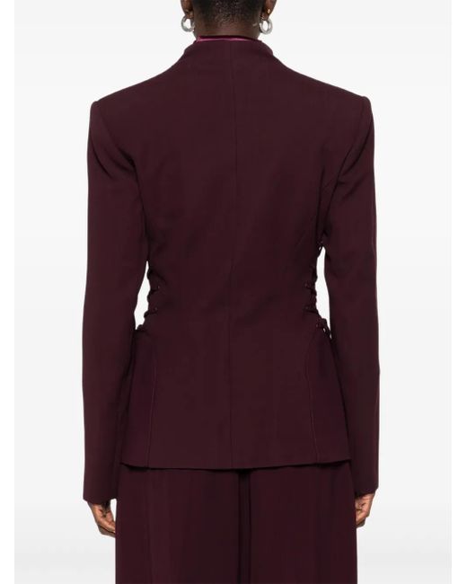 Mugler Purple Skulpturale Jacke mit Schnürung