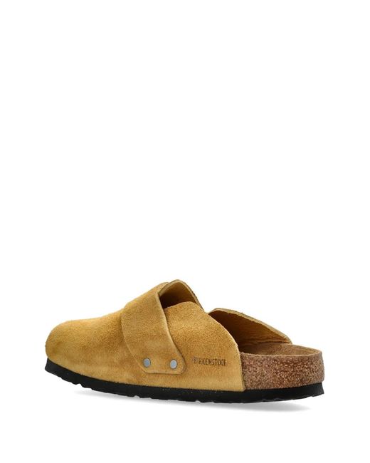 Birkenstock Brown Loma Touch-Strap Suede Mules