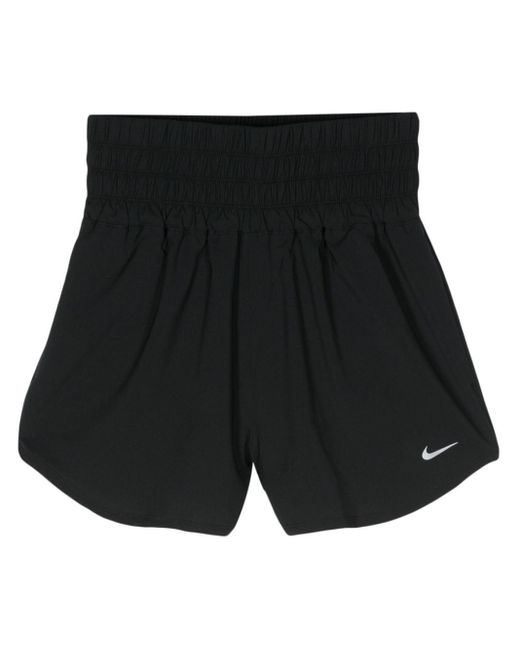 Nike Black Swoosh-print Shorts