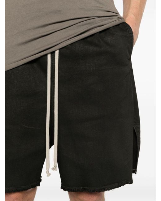 Rick Owens Baggy-Shorts aus gewachstem Denim in Black für Herren