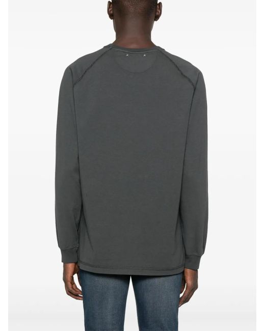 Golden Goose Deluxe Brand Raglan-T-Shirt mit Rosen-Print in Gray für Herren