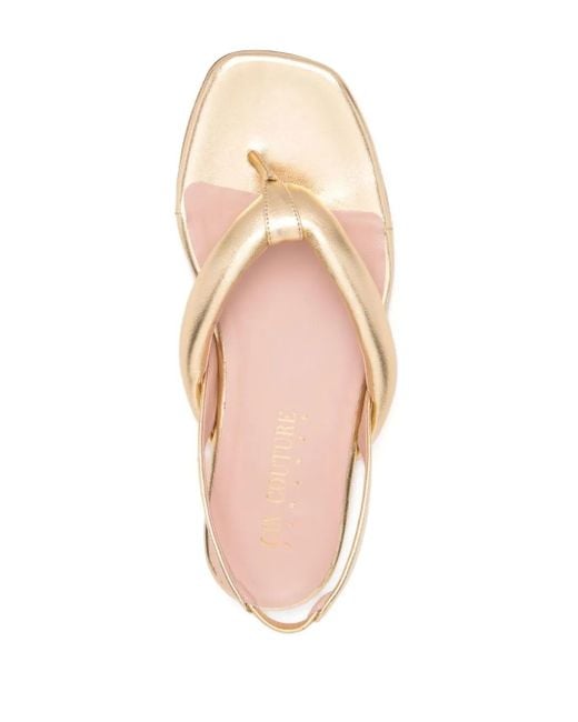 Gia Borghini Natural Bora Flat Sandals