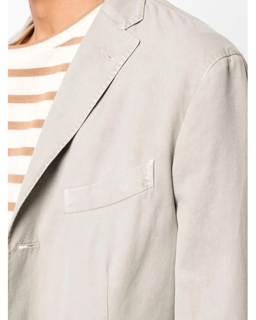 Boglioli Natural Fitted Single-Breasted Blazer for men