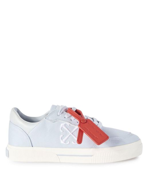 Off-White c/o Virgil Abloh Blue Off- Low Vulcanized Canvas Sneakers