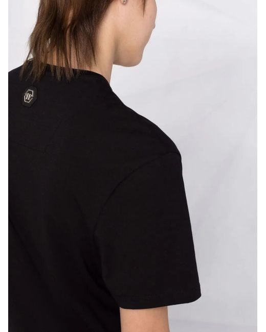 Philipp Plein Black Skull-Print Short-Sleeve T-Shirt