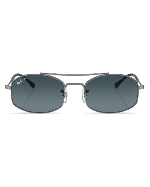 Ray-Ban Blue Oval-frame Sunglasses