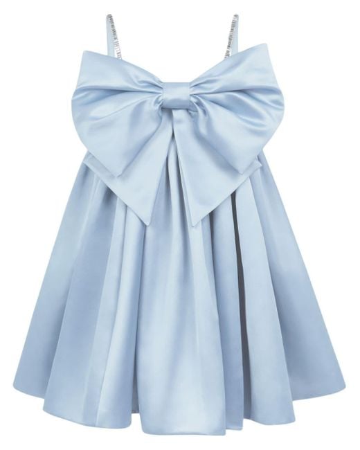 Nina Ricci Blue Ärmelloses Kleid mit Schleife