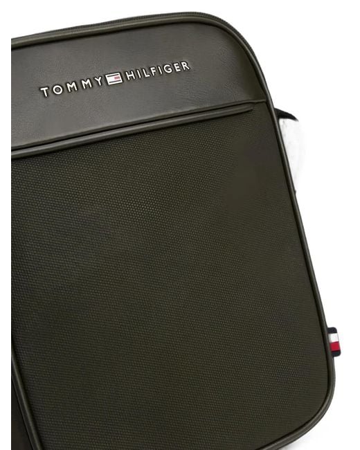 Tommy Hilfiger Black Foundation Mini Reporter Messenger Bag for men