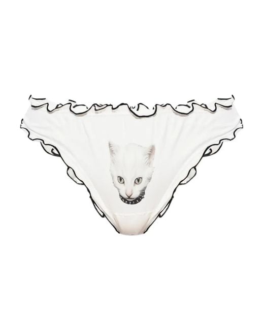 Slip Con Stampa di Blumarine in White
