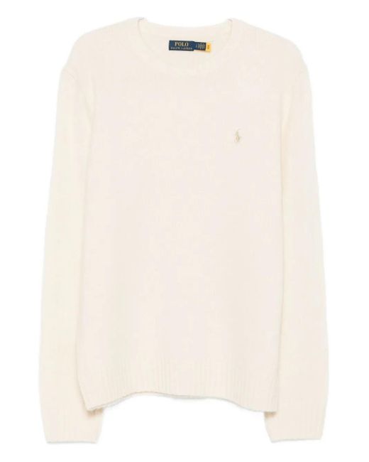 Jersey con logo bordado Polo Ralph Lauren de hombre de color Natural
