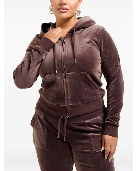 Juicy Couture Brown Robertson Zip-Up Hoodie
