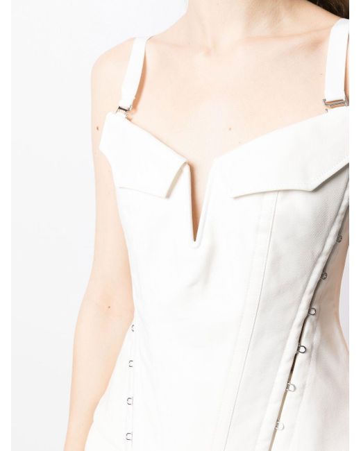 Dion Lee White Pocket Hook-and-eye Corset