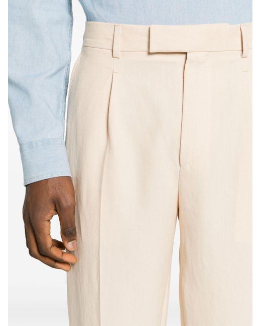 Pantalones ajustados Oasi Zegna de hombre de color Natural