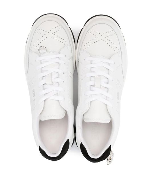 Gcds White Chunky Lace-Up Sneakers for men