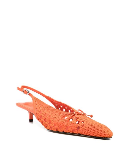 Jacquemus Red The Low Cubisto Slingbacks