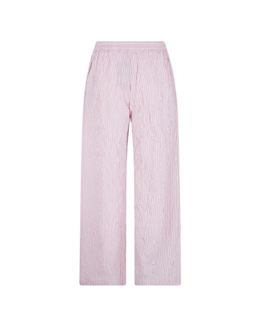 Nuur Pink Striped-Pattern Trousers for men