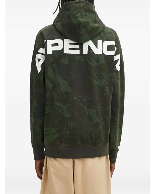 Felpa Con Stampa Camouflage di Aape By A Bathing Ape in Green da Uomo