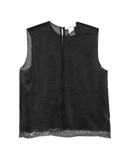 JULIE KEGELS Black Sequin-Embellished Top