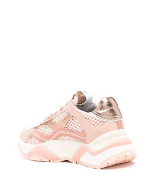 Philippe Model Pink Panelled-Design Sneakers