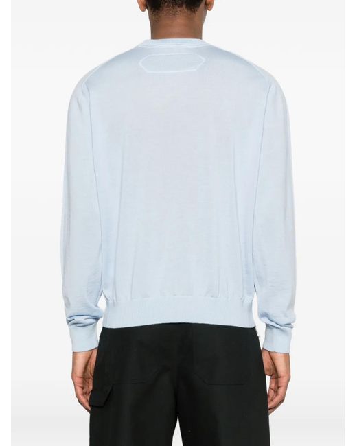 Jacquemus Blue Logo-Embroidered Top for men