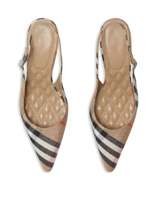 Burberry Metallic Slingback Pumps Birdie Check