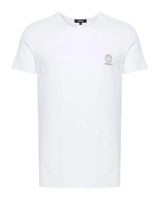 Versace T-Shirt Mit Logo-Print in White für Herren