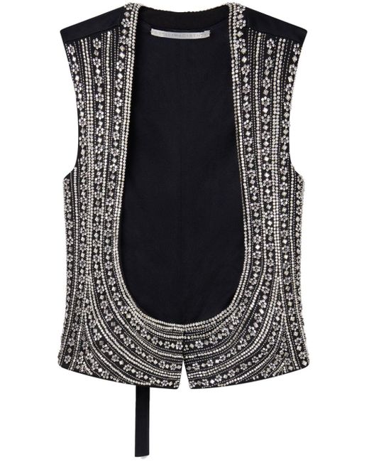 Stella McCartney Black Crystal-embellished Vest