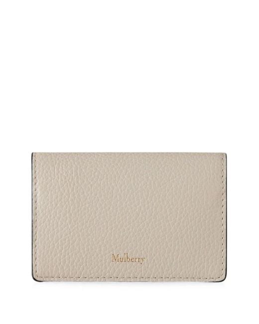 Mulberry Natural Continental Grained Card Case for men