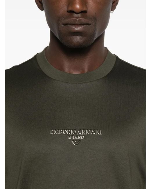 Emporio Armani T-Shirt Mit Logo-Print in Green für Herren