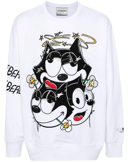 VTG 90s ICEBERG HISTORY DISNEY GOOFY WOOL KNIT SWEATER GRAY