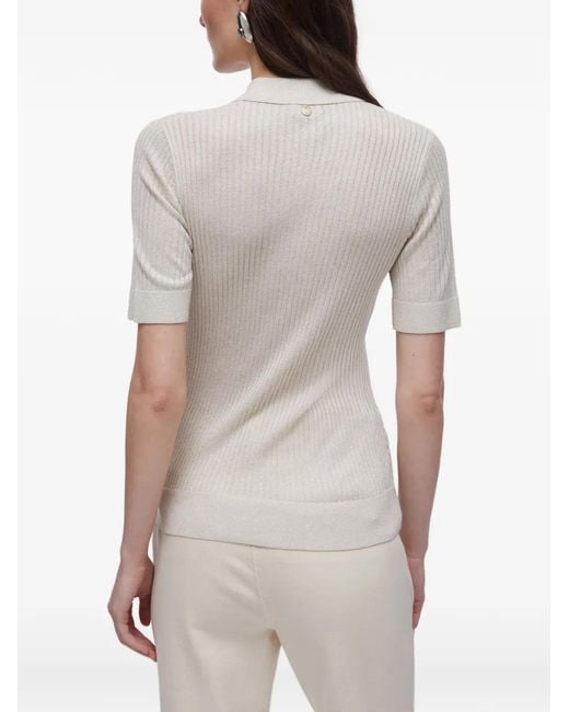 Liu Jo White Knit Polo-Shirt