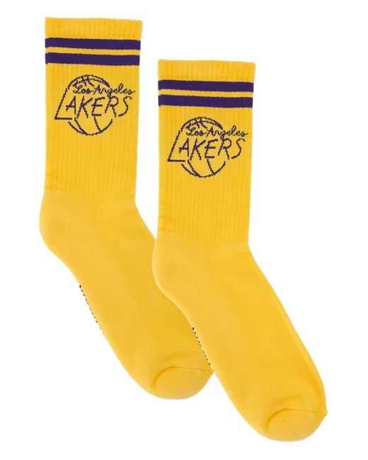 Calcetines con detalles de rayas Maison Labiche de hombre de color Yellow