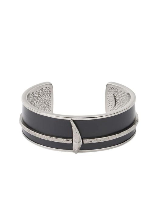 Roberto Cavalli White Textured-Detail Bracelet for men