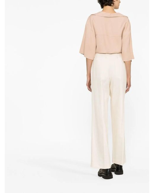 Prada White Pressed-Crease Tailored Trousers