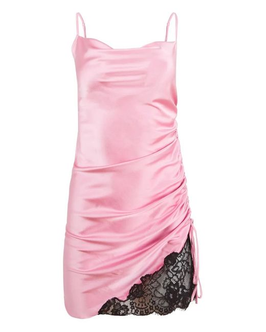 Fleur du Mal Pink Silk-Satin Dress