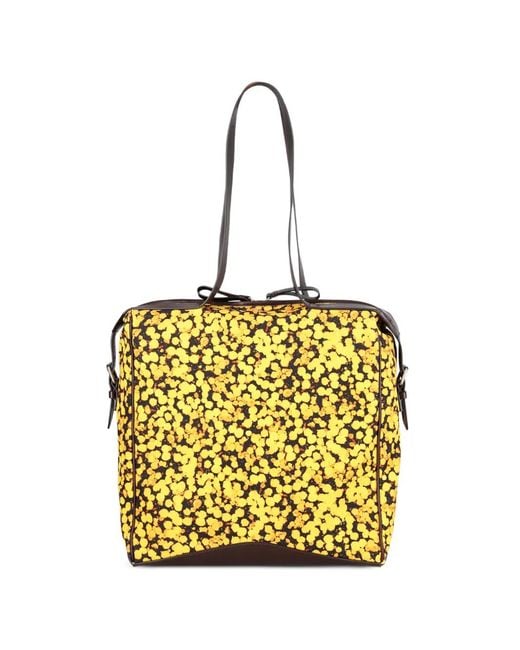 Dries Van Noten Metallic Printed Canvas Tote Bag for men