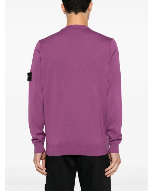 Pull À Patch Compass Stone Island pour homme en coloris Purple