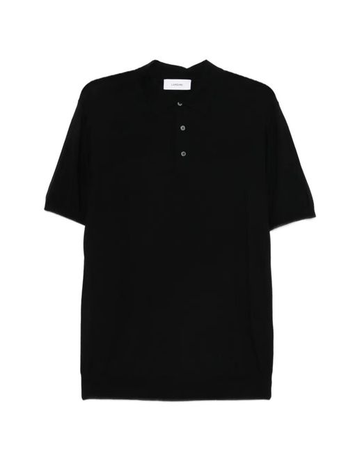 Lardini メンズ ブラック ポロシャツ 【公式通販】