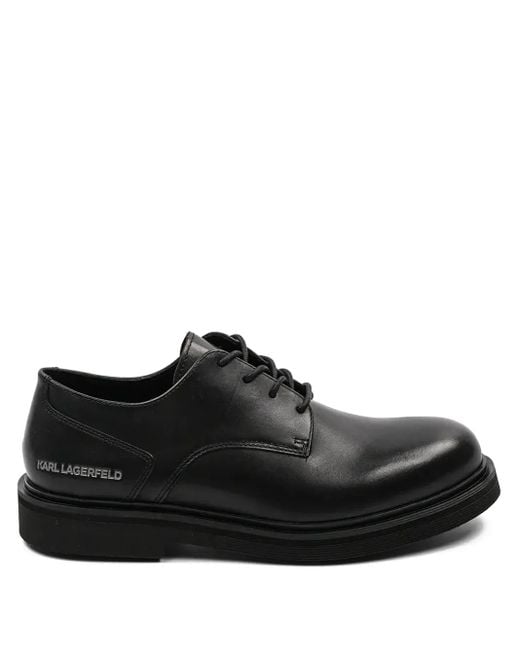 Derby Stringate di Karl Lagerfeld in Black da Uomo