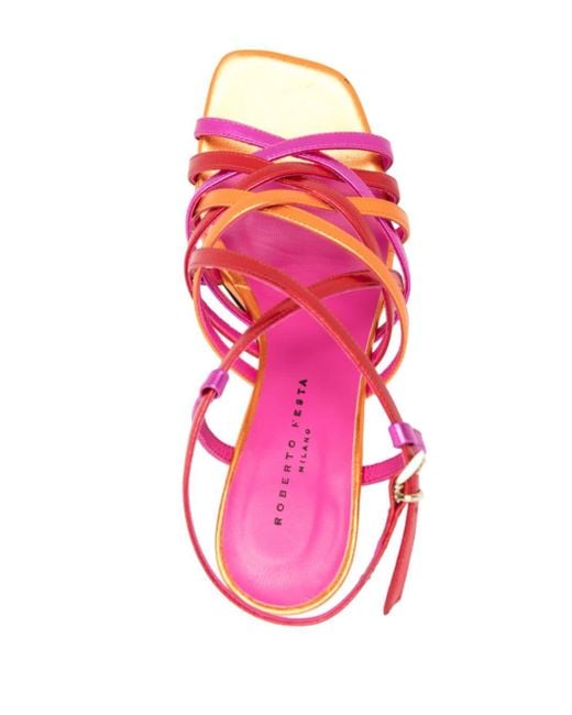 Roberto Festa Pink Dream 75mm Leather Sandals