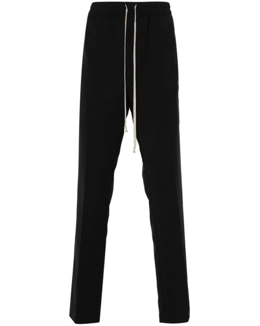 Pantalones ajustados Drawstring Slim Long Rick Owens de hombre de color Black
