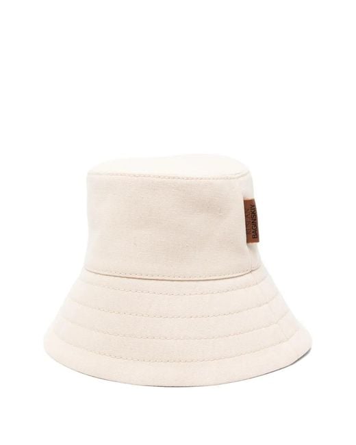 Ruslan Baginskiy Natural Topstitched Brim Hat
