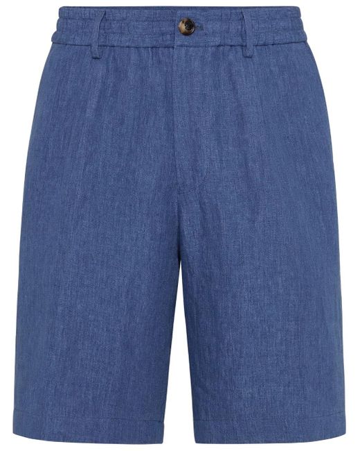Bermudas con pinzas Brunello Cucinelli de hombre de color Blue