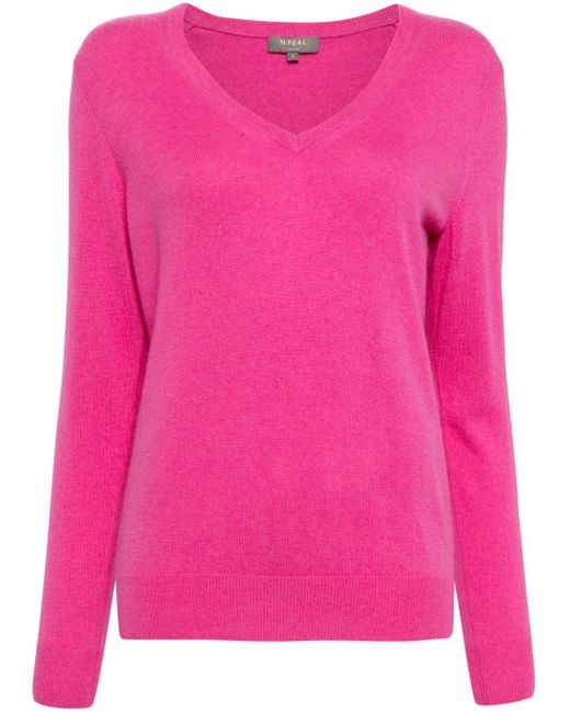 Phoebe cashmere jumper di N.Peal Cashmere in Pink