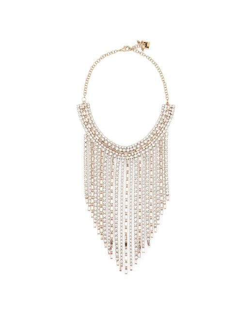 Rosantica White Collier Serti De Cristaux À Franges