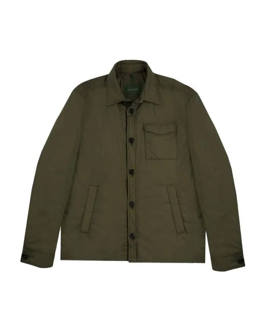 Slowear Green Padded Overshirt for men