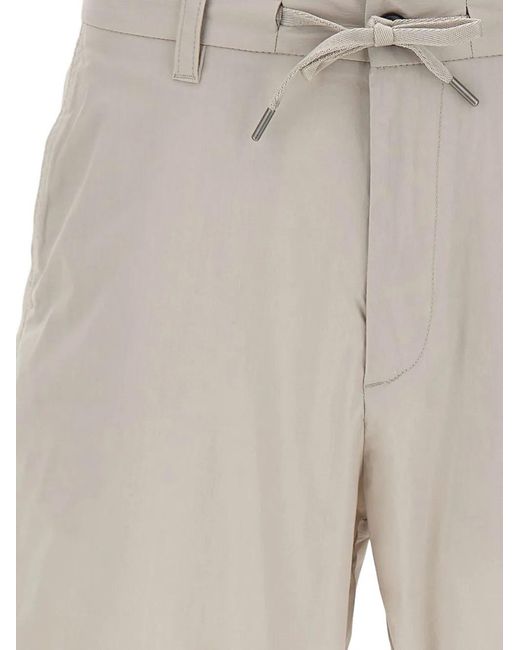 Boss White Drawstring Chino Shorts for men