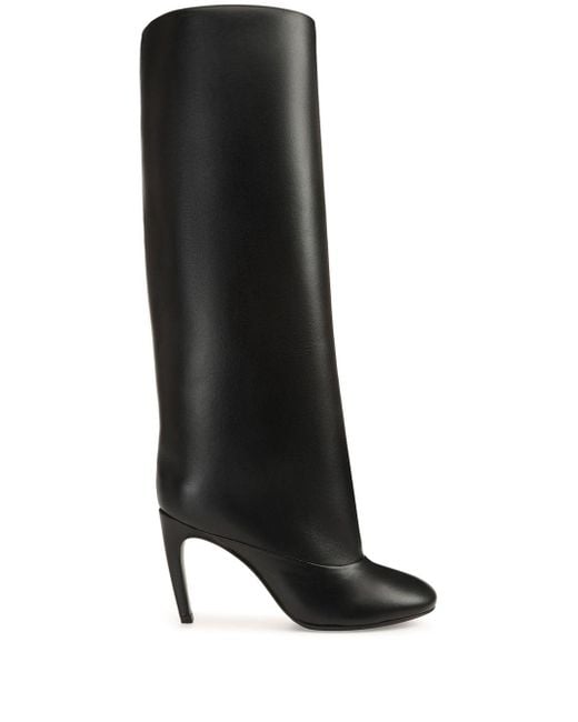 Sergio Rossi Black 90Mm Leather Boots