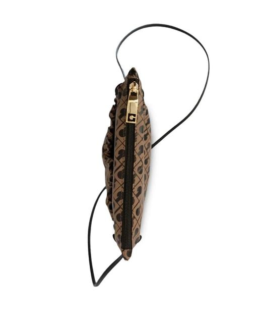 Gherardini Brown Small Drawstring-Detail Crossbody Bag